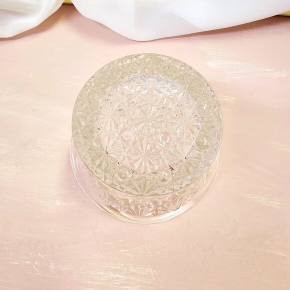 Daisy & Button Fenton Clear Glass Top Hat Dish or Vase, Vintage Decor - Picture 4 of 6